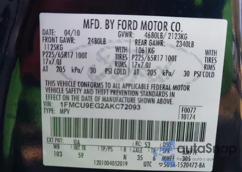 1FMCU9EG2AKC72093